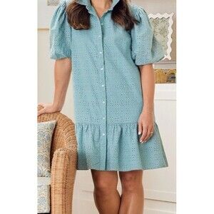 Society Social Crown & Ivy XL dress eyelet belt cottagecore lined embroidered